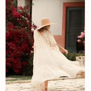 Free People Kenna Ruffle Kimono Coverup, Natural color sold out, brand new +tags